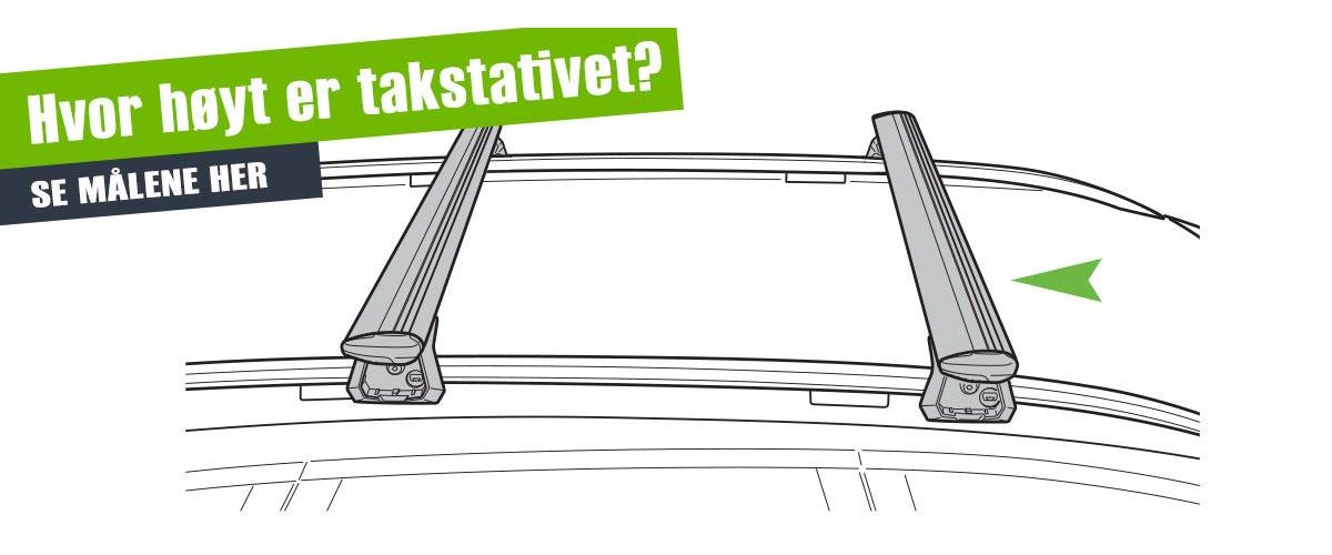Hvor høyt er et Thule takstativ?