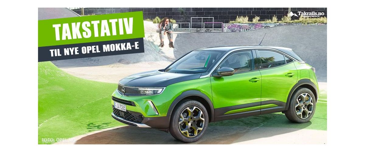 Takstativ og sykkelholder til nye Opel Mokka-e elbil