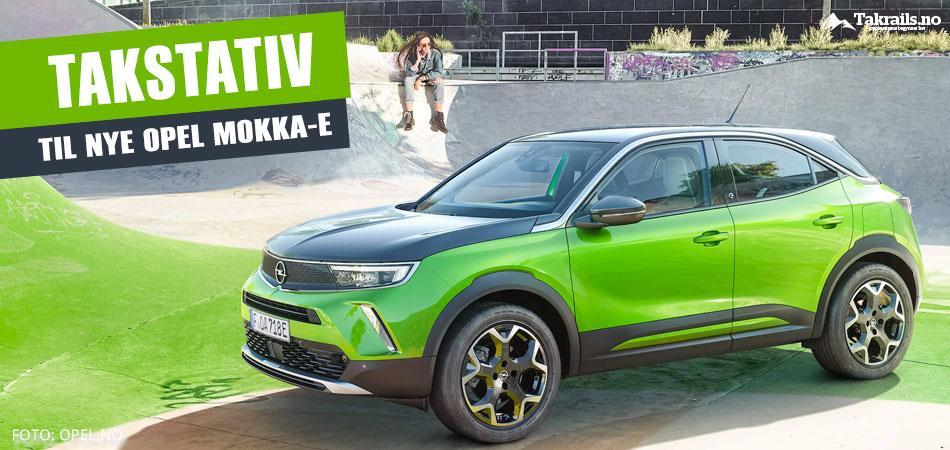 Takstativ og sykkelholder til nye Opel Mokka-e elbil