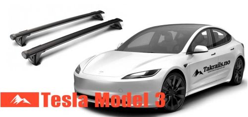 Pakkeløsninger med takstativ til Tesla model 3