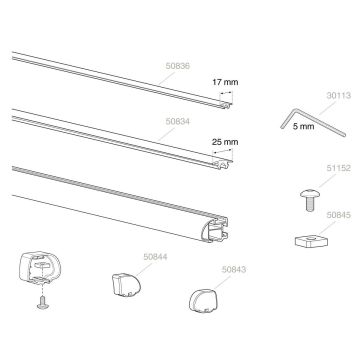 Thule 50834 Gummilist for topp ProBar stenger 2190mm