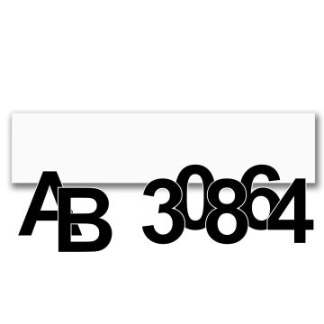 Reserveskiltplate med nummer