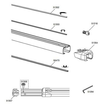 Endestykke slide-bar