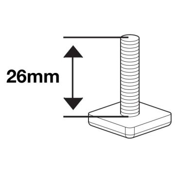 Thule 50749 T-Spor skrue M6x26mm, 1 stk