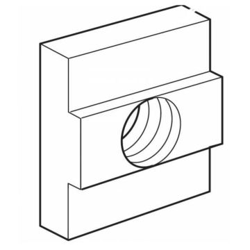Firkantmutter med spor M8
