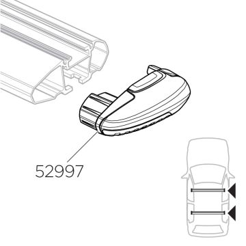 Thule 52997 endeplugg høyre side Wingbar takstativ