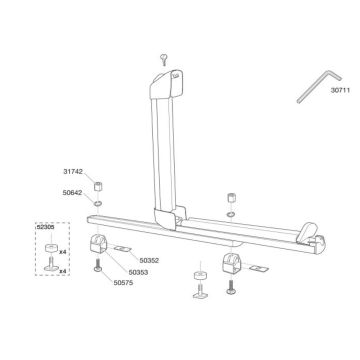 Monteringspose Xtender 739 for T-spor